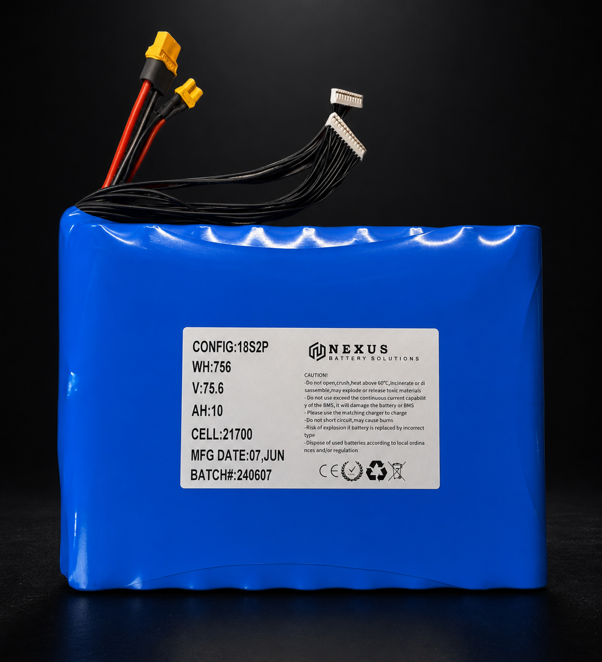 VESC 18s2p Battery Pack for Onewheel Vesc builds (Samsung 50S Cells)