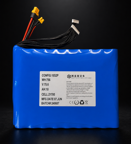 VESC 18s2p Battery Pack for Onewheel Vesc builds (Samsung 50S Cells)