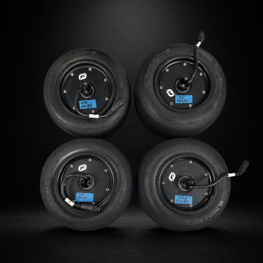 Hyper core motor on a black studio background