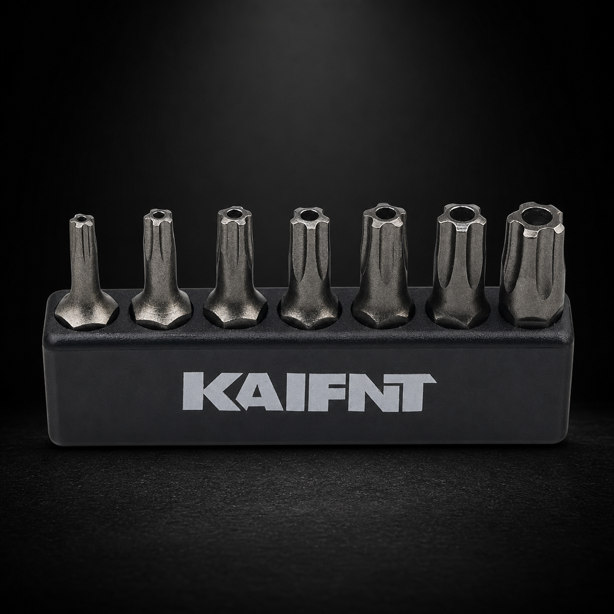 Security Bit Set For One Wheel on a black studio background