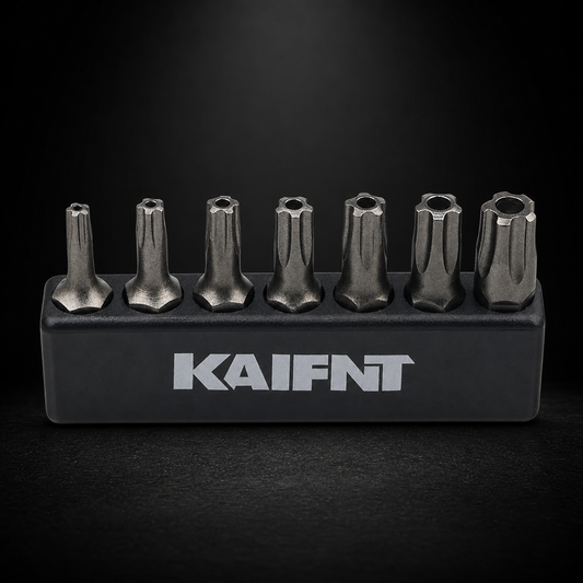 Security Bit Set For One Wheel on a black studio background