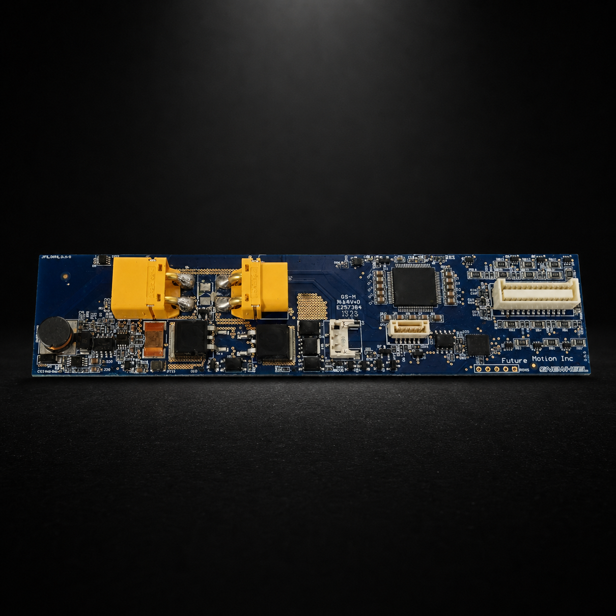 Stock one wheel BMS on a black studio background
